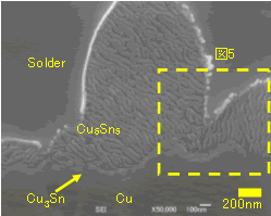 図4 接合界面拡大像（50,000倍）