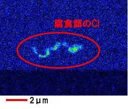 FE-EPMA元素マッピング (Cl)