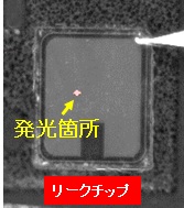 発光箇所、リークチップ